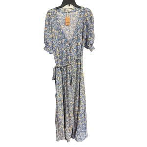 NWT! Natural Life long boho floral wrap dress XL